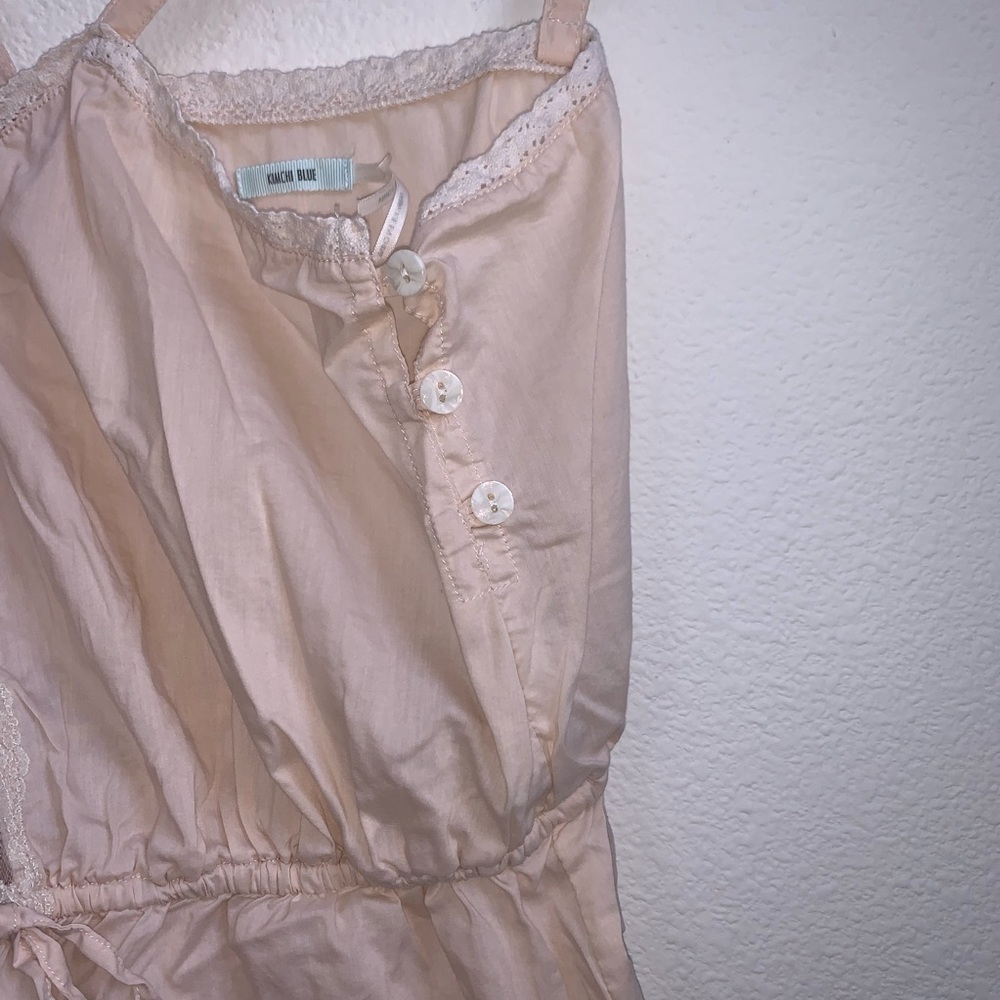 SOLD Kimchi Blue | Nude Lace Trim Romper - Picture 5 of 7